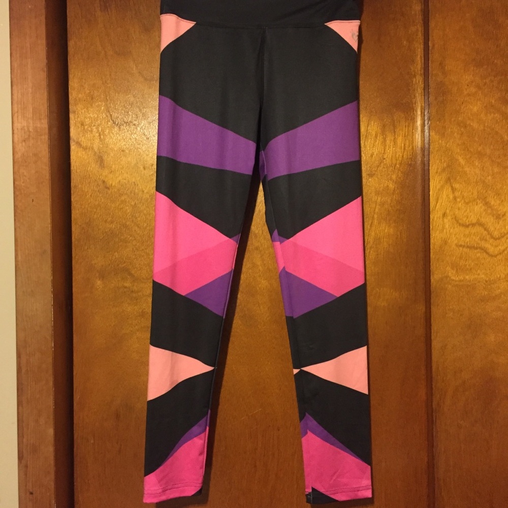 NWT 2 Pair Neon Justice Leggings Bundle size 14